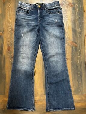 Democracy Mid Wash Flare Jeans in Blue